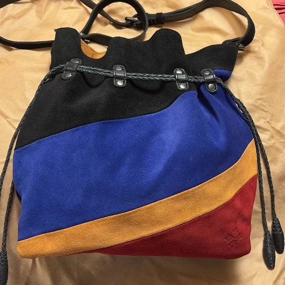 Gorgeous Patricia Nash Suede Colorblock Collection Caffarelli Brand New - Picture 9 of 12